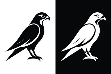 High-Quality Falcon Bird Silhouette Vector Perfect for Logos.