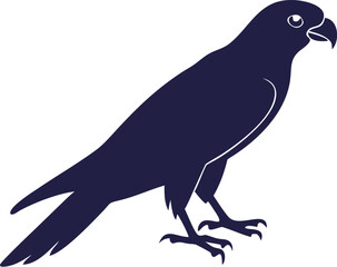 Minimalist Falcon Silhouette Vector Icon for Elegant Designs.