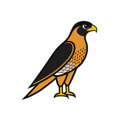 Minimalist Falcon Silhouette Vector Icon for Elegant Designs.