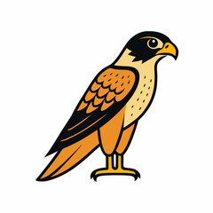 Minimalist Falcon Silhouette Vector Icon for Elegant Designs.