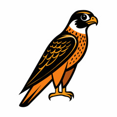 Minimalist Falcon Silhouette Vector Icon for Elegant Designs.