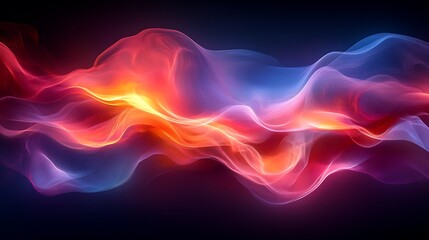 Obraz premium Abstract storytelling vision with luminous light waves and vibrant artistic motion