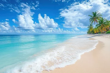 Foto op Canvas A beautiful beach scene in Juan Dolio, showcasing its tranquil waters © sharafmaksumov