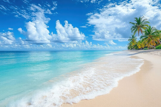A beautiful beach scene in Juan Dolio, showcasing its tranquil waters