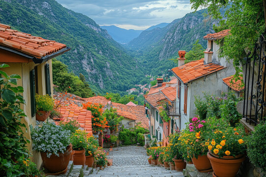 A charming street in Bernalda, Italy, historic and picturesque, Mediterranean vibe