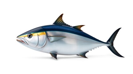 Fototapeta premium Yellowfin Tuna Fish Stock Photo High Resolution Image