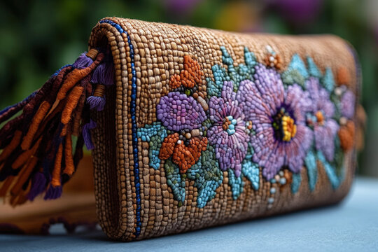 A Native American wampum belt, intricate and historical, cultural significance