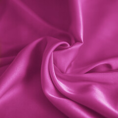 Obraz premium photo of rose pink silk fabric template of fabric roll of fabric