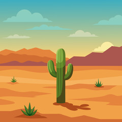 desert landscape with cactus