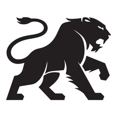 Jungle Predator in Action – Bold Lion Mascot Artwork