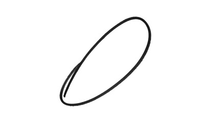 Black highlighter circle png. Black highlighter circle vector file. Black hand drawn circle marker for highlighting text.