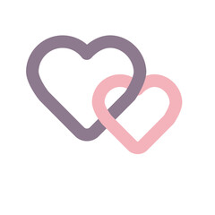 Two color icon of mother and baby product project