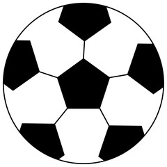 Soccer ball or football flat icon for sports apps and websites. 