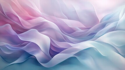 Obraz premium Abstract Pastel Waves of Flowing Fabric