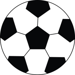 Soccer ball or football flat icon for sports apps and websites. Vector illustration.
