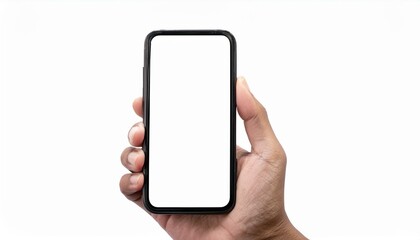 smartphone mockup mobile phone template with blank screen cell phone device isolated on white or background