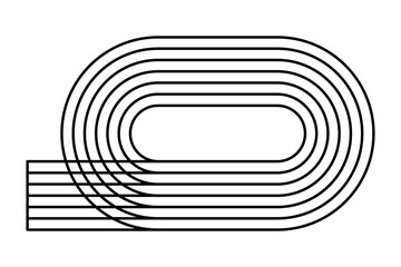 Running track sport simple design