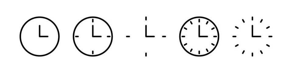 Time watch icon set simple design