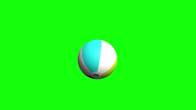 colorful children's inflatable beach ball. Transition animation for summer vibe theme holiday smooth video editing