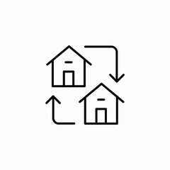 house moving icon sign vector