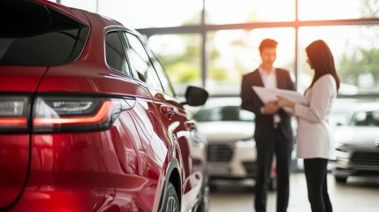Car sales are inspecting new cars to buyers and new cars to dealers