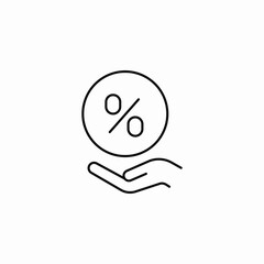 amount percentage insurance icon sign vector