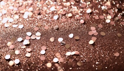 Fototapeta premium mocha mousse color of year 2025 glitter and sequins texture empty festive background