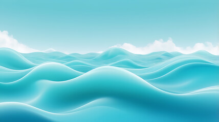 Ocean Sky Fluid Cloudy Water Design Pic. Summer Light Curve Pastel Flow Gradient Backdrop. Turquoise Blurry Vibrant Wavy Color Blue Gradient Mesh. Smooth White Liquid Bright Soft Background.