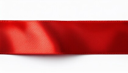 red satin ribbon isolated on white