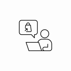 store online customer service icon sign vector