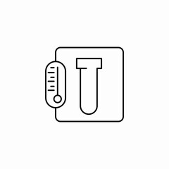test tube thermometer icon sign vector