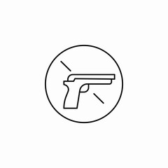 weapons forbidden icon sign vector