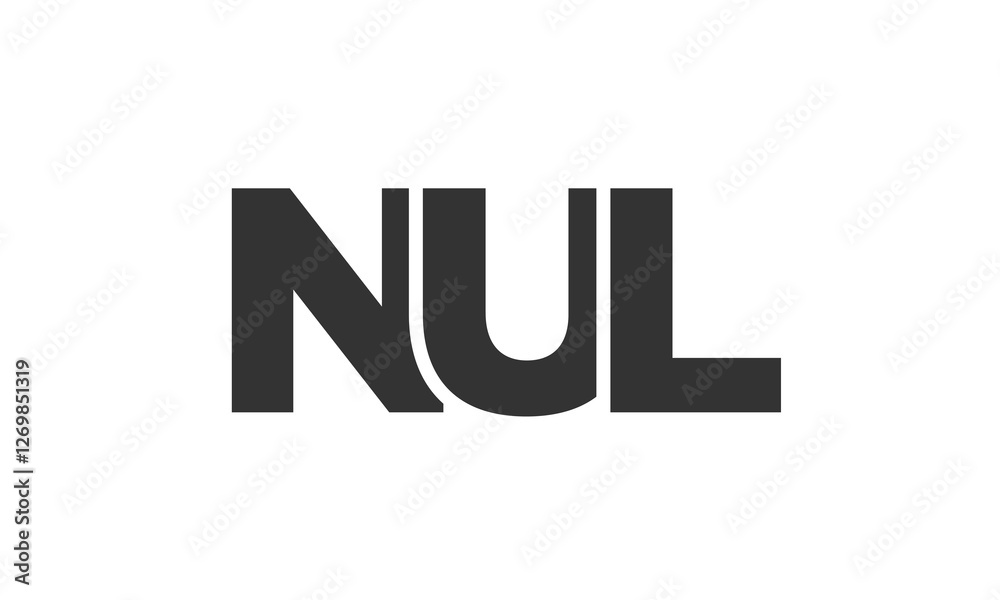 Fototapete nul logo design template with strong and modern bold text. initial based vector logotype featuring s
