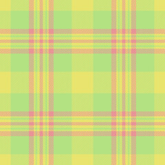 Nostalgia tartan texture background, collage seamless fabric check. Wide pattern plaid vector textile in green and yellow colors.