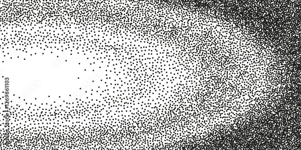 Fototapete Abstract stipple sand effect wave. Dotted texture with  grainy gradient texture on transparent background.