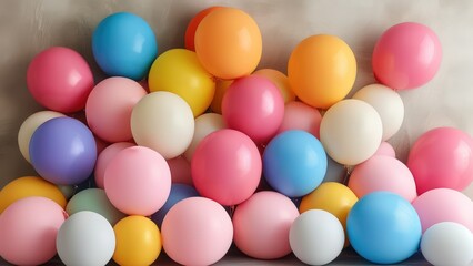 A vibrant collection of colorful balloons for festive celebrations.
