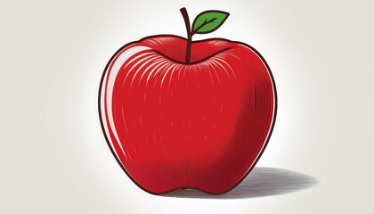 red apple isolated on white