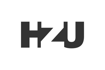 HZU logo design. Initial letter H Z U bold font style for tech startups, consulting, corporate branding. Creative company name, headlines typography identity, trendy logotype.