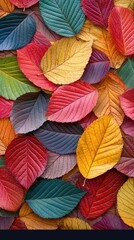 Obraz premium Colorful Autumn Leaves Background, Nature Photo