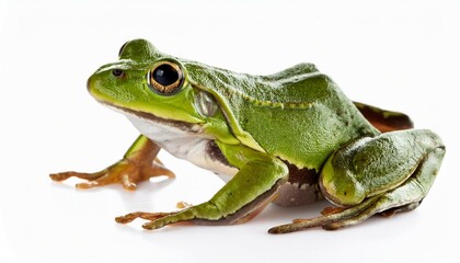 Fototapeta premium grass frog isolated on white background