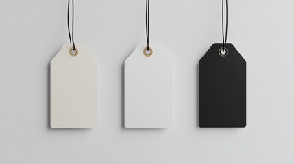 Label Tag Mockup on Neutral Background