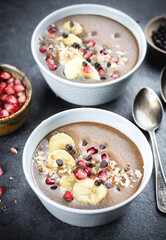 Fresh made fruit smoothie bowl 