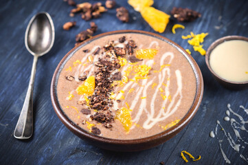 Fresh made fruit smoothie bowl 