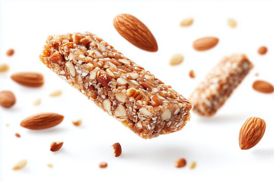 Barritas de energ&iacute;a hechas con almendras