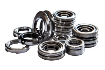 Intricate metal components highlight the beauty of precise engineering craftsmanship isolated on transparent background