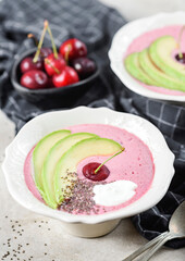 Fresh made fruit smoothie bowl 