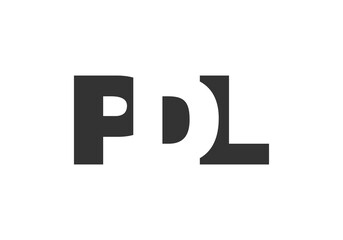 PDL logo design. Initial letter P D L bold font style for tech startups, consulting, corporate branding. Creative company name, headlines typography identity, trendy logotype.