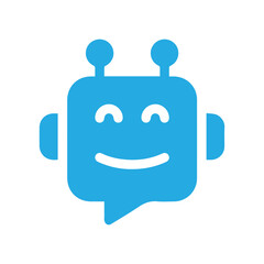 AI chat blue icon design
