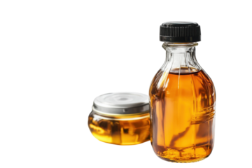 Exploring the joy of cycling with honey and natural energy boosts at sunset isolated on transparent background