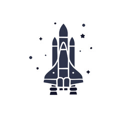 Obraz premium space shuttle with stars